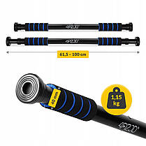 Турнік розсувний 4FIZJO Basic 61.5-100 см Black/Blue (P-5905973402705), фото 6