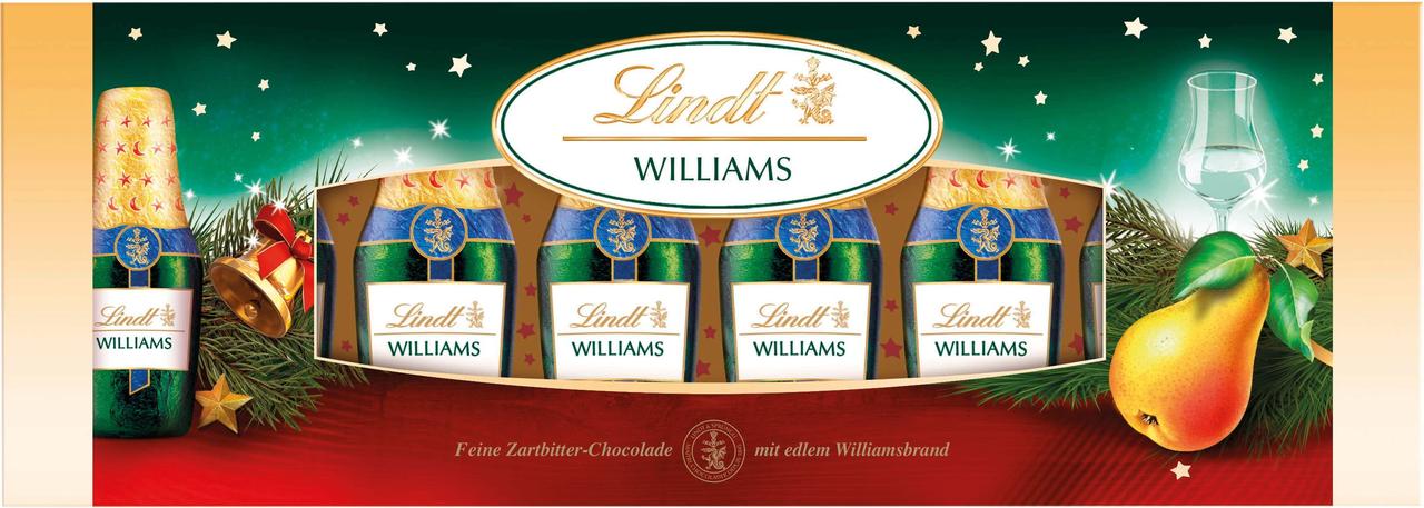 Шоколадні цукерки з лікером Lindt Williams Flaeschchen 131г, фото 1