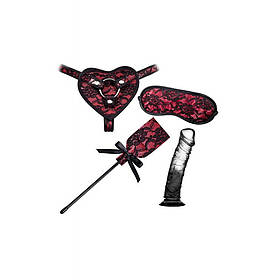 БДСМ набір GP, преміумкомплекс, червоний, чорний, з фалоївітатором