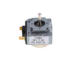 Таймер-дзвінок DKJ-Y-60 (60 хвилин, 250V 16A, ручка 18 мм) для духовок, пароварок, електрогрилів