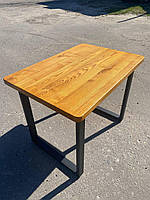 Стіл з ясена на металевих опорах