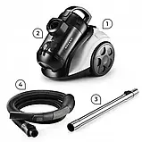 Пилосос циклонний без мішка Mozano AGD/ODK/B/02#BIAL з турбощіткою, фото 5