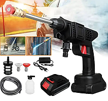 Бездротовий водяний пістолет високого тиску, мийка автомобіля на два акумулятори XL-287