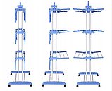 Багатоярусна сушарка для білизни, речей, одягу Garment rack with wheels складана, фото 5