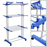 Багатоярусна сушарка для білизни, речей, одягу Garment rack with wheels складана, фото 6