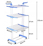 Багатоярусна сушарка для білизни, речей, одягу Garment rack with wheels складана, фото 7