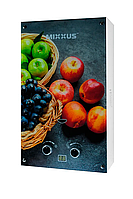 Газова колонка MIXXUS GWH-0310 BASIC GLASS димохідна 10 л/хв (панель зі скла з малюнком) (WH00