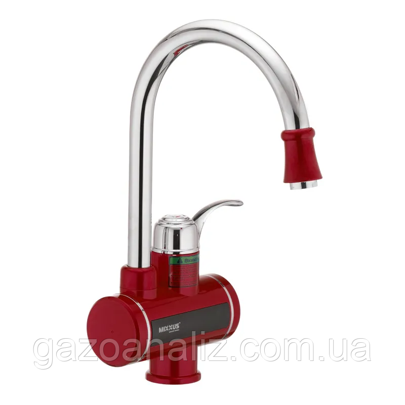 Проточний водонагрівач Mixxus Electra 240-E Red (з індик. темп.) (MI2748), фото 1