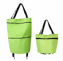 Тканинний візок 5 л зручний складаний господарський сумка на колесах