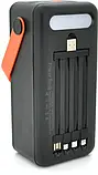 Портативна батарея NEW зовнішня повербанк Power Bank 100000 mAh із сонячною панеллю та ліхтариком, фото 3
