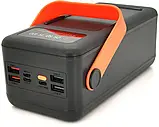 Портативна батарея NEW зовнішня повербанк Power Bank 100000 mAh із сонячною панеллю та ліхтариком, фото 4