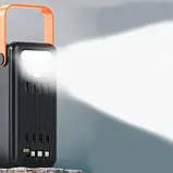 Портативна батарея NEW зовнішня повербанк Power Bank 100000 mAh із сонячною панеллю та ліхтариком, фото 6
