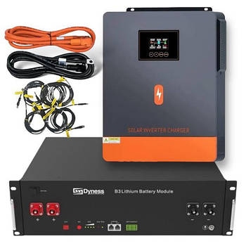 6,2 кВт Комплект резервного живлення інвертор Powmr  + акумулятор LiFePO4 3,6 кВт 48V/75Ah  для дому, квартири