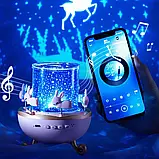 Музичний нічник-проєктор з Bluetooth і пультом Карусель зайчиків WH-E11-02 Дитячий музичний нічник, фото 8