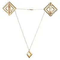 Затискачі для сосків із легкою підвіскою LOCKINK Metal Nipple Clamps with Light Pendant золоті