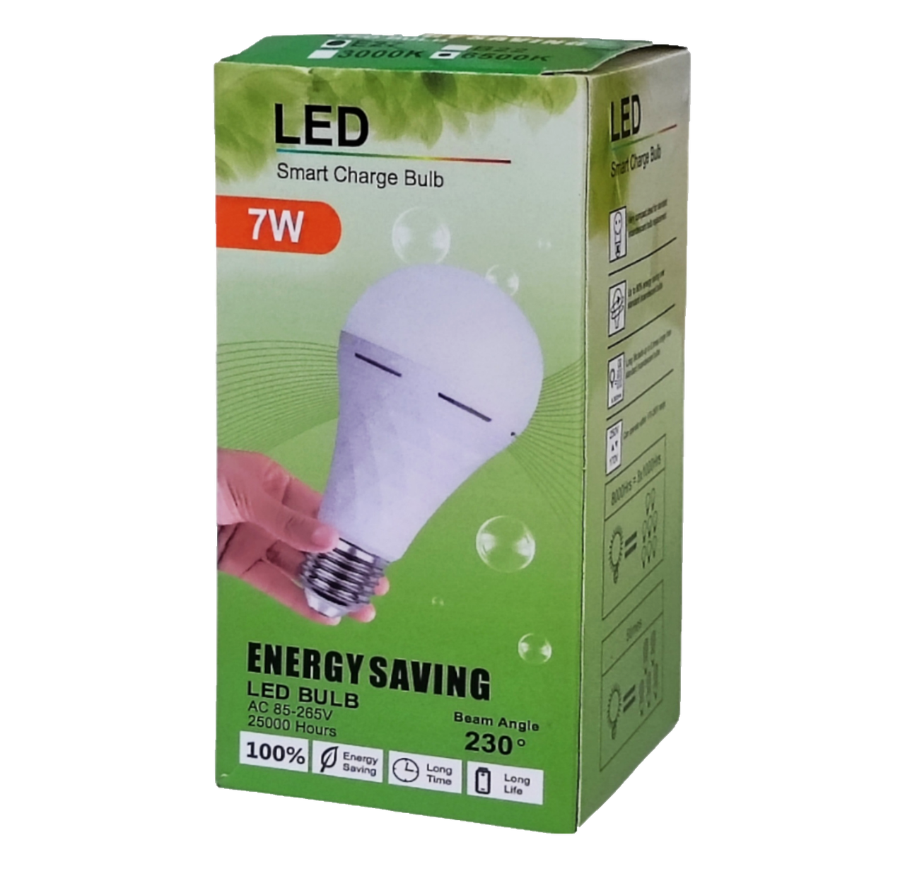 Лампа світлодіодна E27 7 Вт з акумулятором