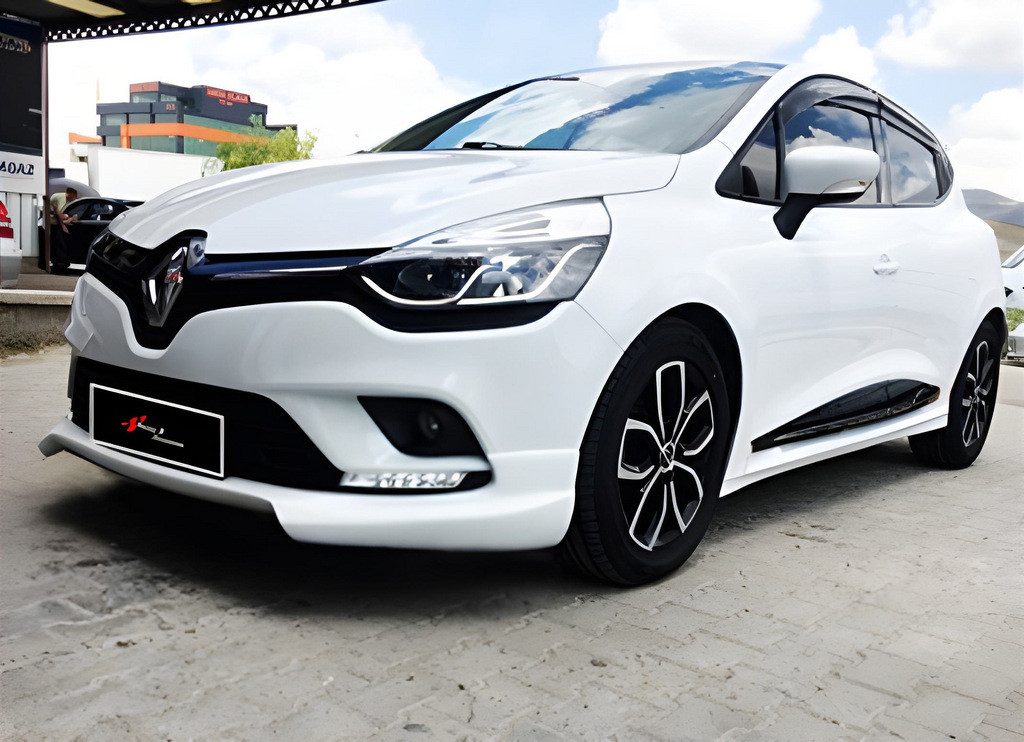 Передня Lip накладка DPT (HB, чорний глянець) для Renault Clio IV 2012-2019 рр, фото 1