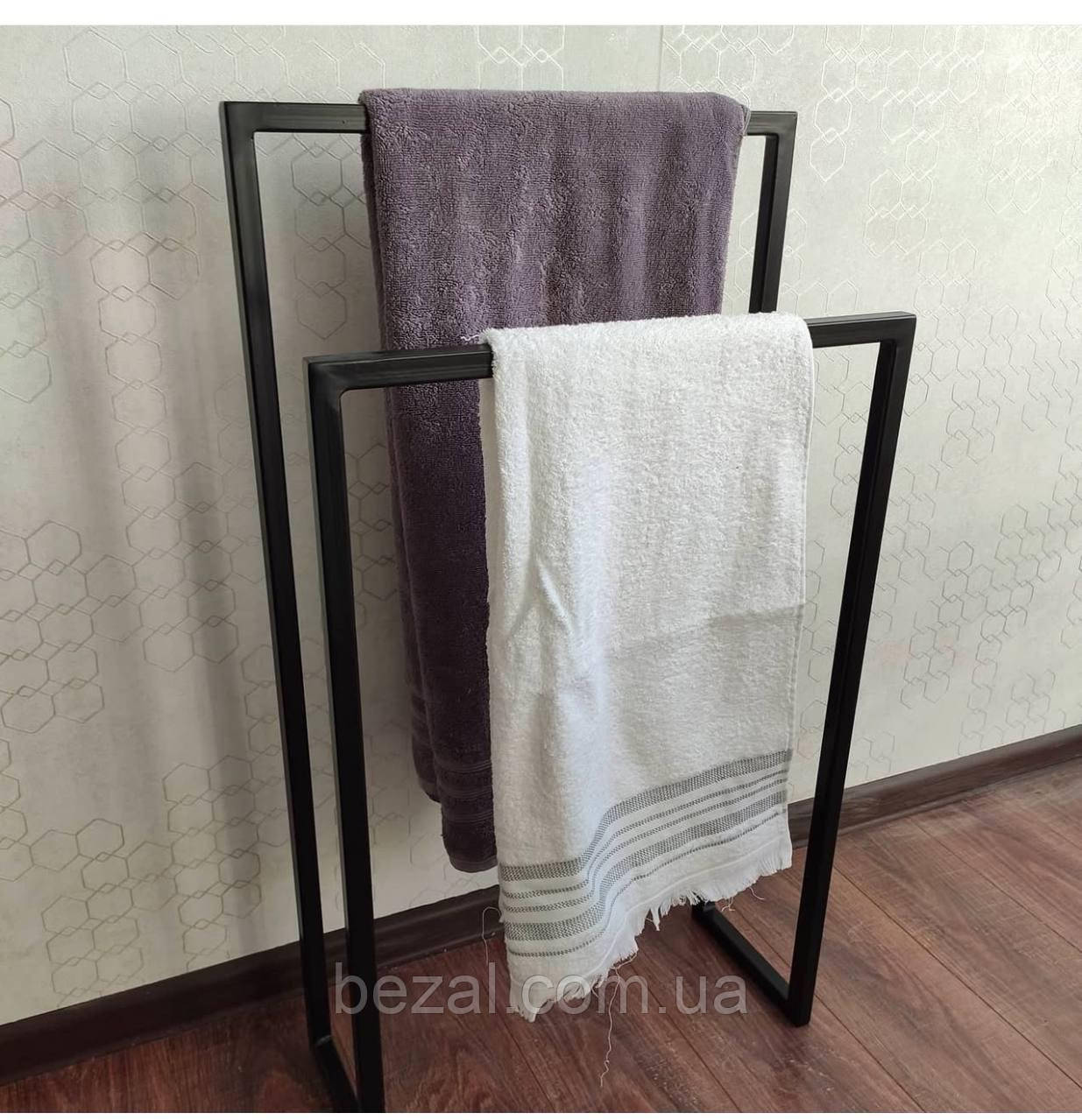 Стійка вішалка в стилі Лофт чорна 550х200х790 мм Kompred OL610, фото 1