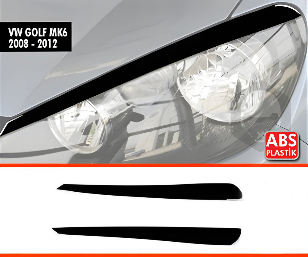 Війки DPT (2шт, чорний глянець) для Volkswagen Golf 6
