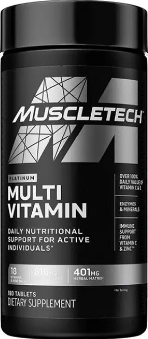 Комплекс вітамінів MuscleTech Platinum Multi Vitamin 180 таблеток