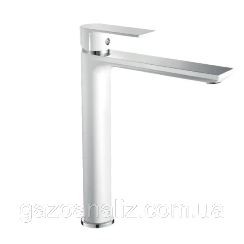 Змішувач для умивальника HAIBA ALEX 001 HIGH WHITE-CHROME (HB9564)