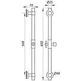 Стійка для душу Zerix L1206 (без мильниці, шланга та лійки) (LL1757), фото 2