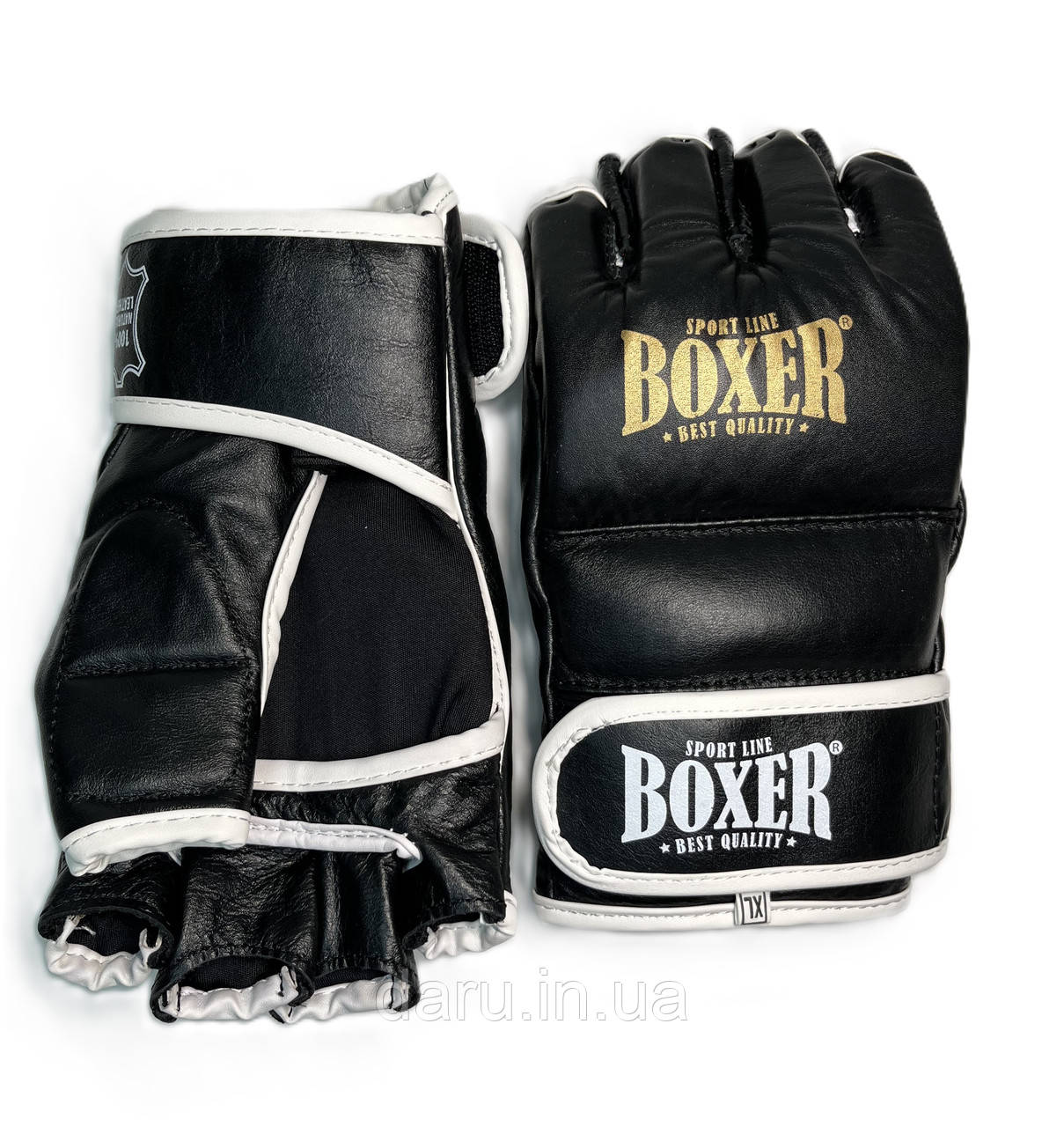 Рукавички для змішаних видів єдиноборств ММА "NEW" BOXER Sport Line Шкірвініл L ( чорні, сині, червоні)