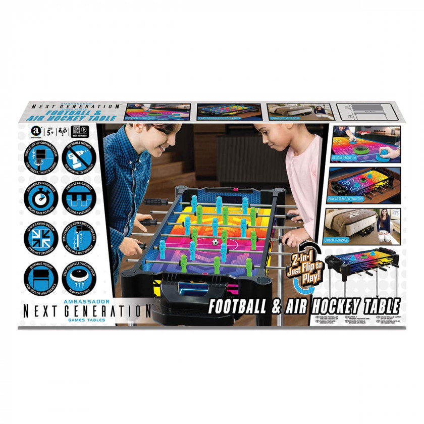 Настільна гра 2 в 1 Ambassador Football & Air Hockey Table 68,5 см (укр)