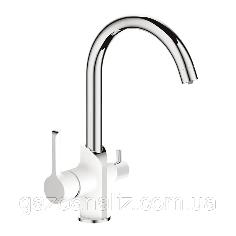 Кухонний змішувач на дві води Mixxus Premium Edem 021 (White) (MI5924)