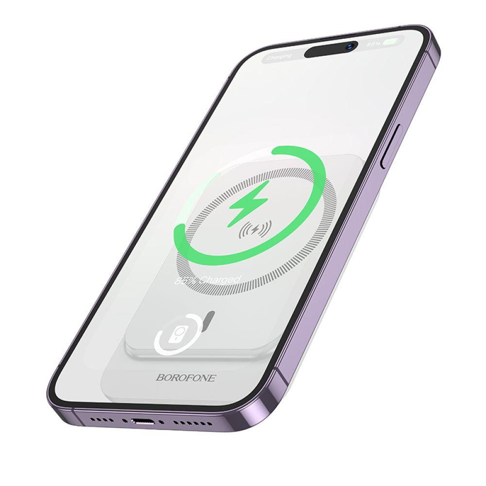 Універсальна Мобільна Батарея Power Bank Borofone BJ63 Nimble PD20W magnetic 5000mAh Колір Бiлий