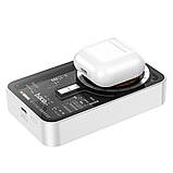 Універсальна Мобільна Батарея Power Bank Hoco Q10A PD20W Wireless Fast Charging 10000mAh Колір Білий, фото 6