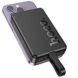 Універсальна Мобільна Батарея Power Bank Hoco Q24 Elegant 22.5W+PD20W with cable and magnetic 10000mAh Колір, фото 7
