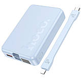 Універсальна Мобільна Батарея Power Bank Hoco Q24 Elegant 22.5W+PD20W with cable and magnetic 10000mAh Колір, фото 9