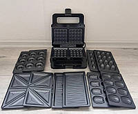 Zepline ZP-808 мультимейкер 8в1: вафельница, гриль с заменяемыми пластинами (2200Вт)