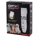Машинка для стрижки тварин Gemei GM-634 роторна з керамічними ножами із зарядкою від USB, фото 6