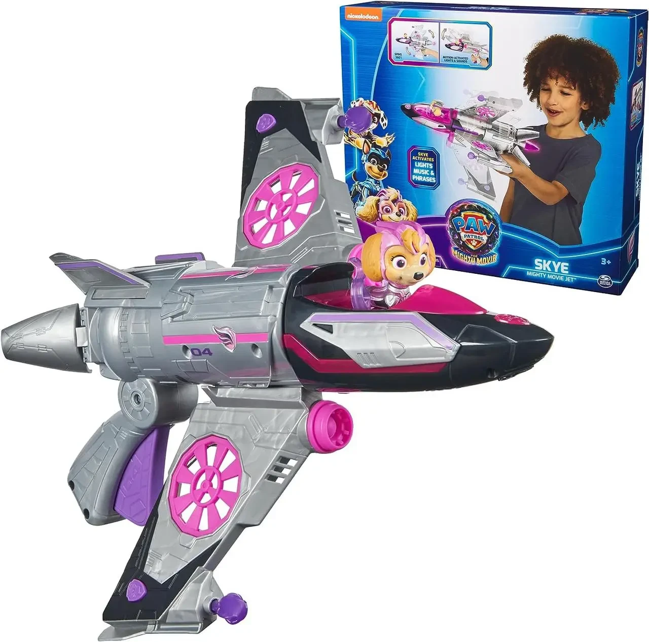УЧЕНКА Щенячий патруль Мегакіно літак Скай Paw Patrol The Mighty Movie Rescue Jet with Skye Mighty Pups