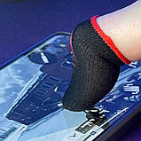 Ігрові напальчники з карбоном WOLF (1 пара 2 шт) для ігор на телефоні смартфоні планшеті pubg пабг пубг standoff 2, фото 2