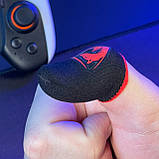 Ігрові напальчники з карбоном WOLF (1 пара 2 шт) для ігор на телефоні смартфоні планшеті pubg пабг пубг standoff 2, фото 3