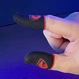 Ігрові напальчники з карбоном WOLF (1 пара 2 шт) для ігор на телефоні смартфоні планшеті pubg пабг пубг standoff 2, фото 7