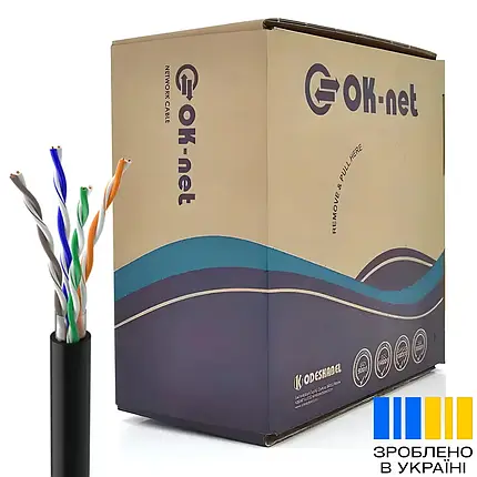 OK-Net КПП-ВП (100) UTP кат.5е, 4х2х0.51 бухта 305м, фото 1