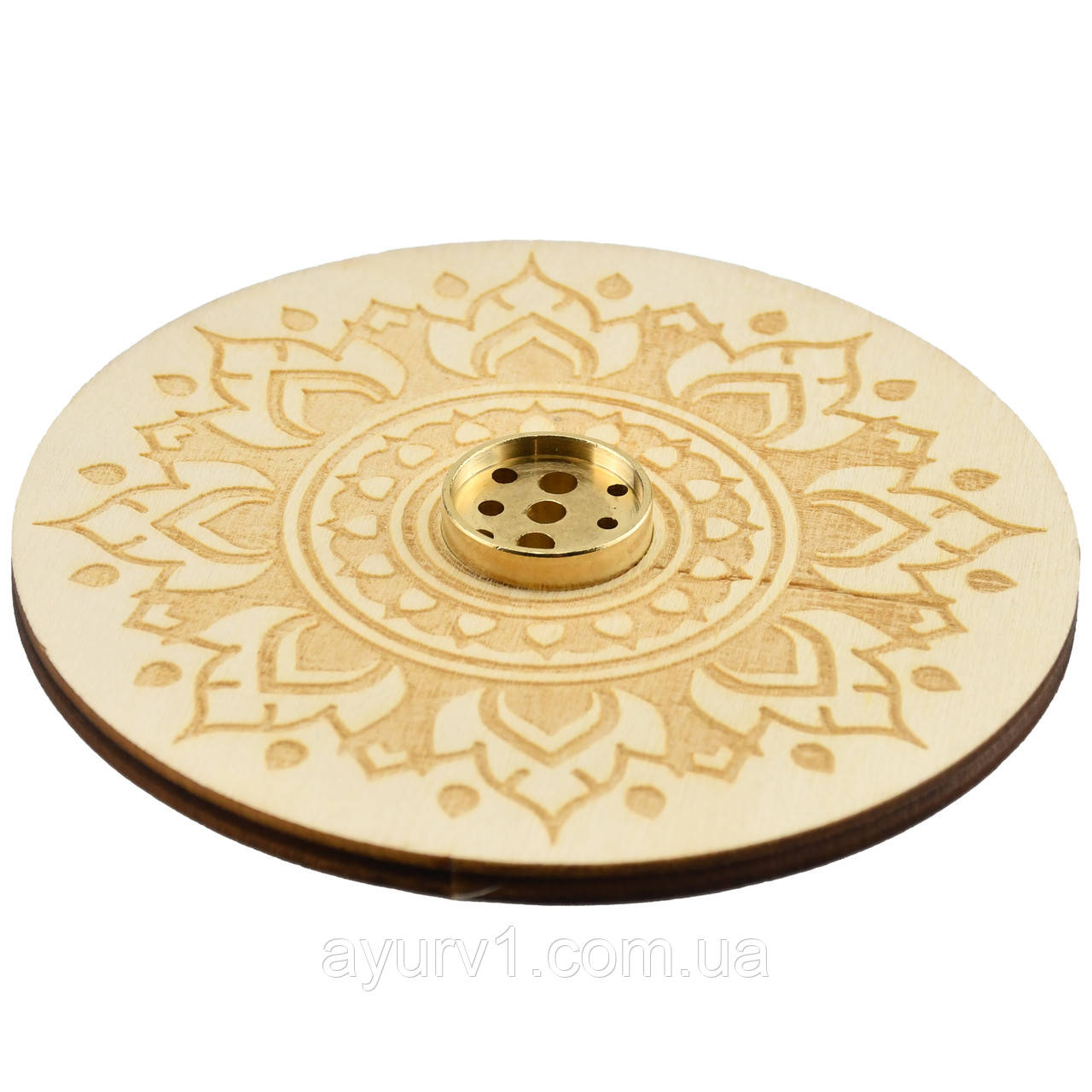 Підставка під аромапалички й арома конуси білого кольору з мандалою, квіткою