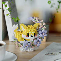 Конструктор блоковий дитячий жовта лисичка на місяці