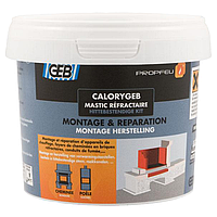 Вогнетривка мастика герметик для ремонту та монтажу камінів, топок і димоходів GEB CALORYGEB банка 600 г