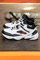 Чоловічі зимові кросівки Найк Nike M2K Tekno White Black Red (з хутром) AV4789-104, фото 4