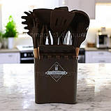 Набір кухонного приладдя на підставці Zepline 13 предметів кухонний комплект із силікону кухонне начиння, фото 2