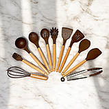 Набір кухонного приладдя на підставці Zepline 13 предметів кухонний комплект із силікону кухонне начиння, фото 4