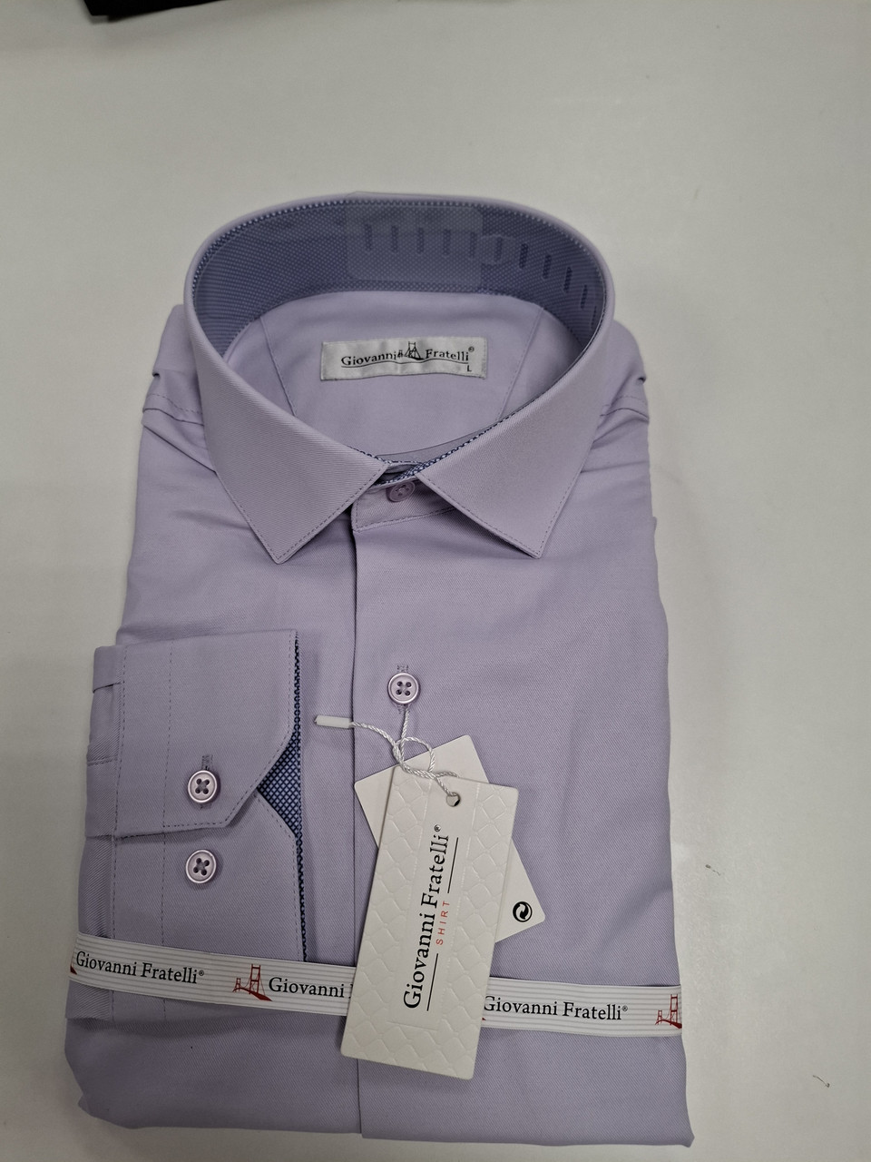 Сорочка чоловіча довгий рукав premium Giovanni Fratelli 3033-2 CR/SATIN