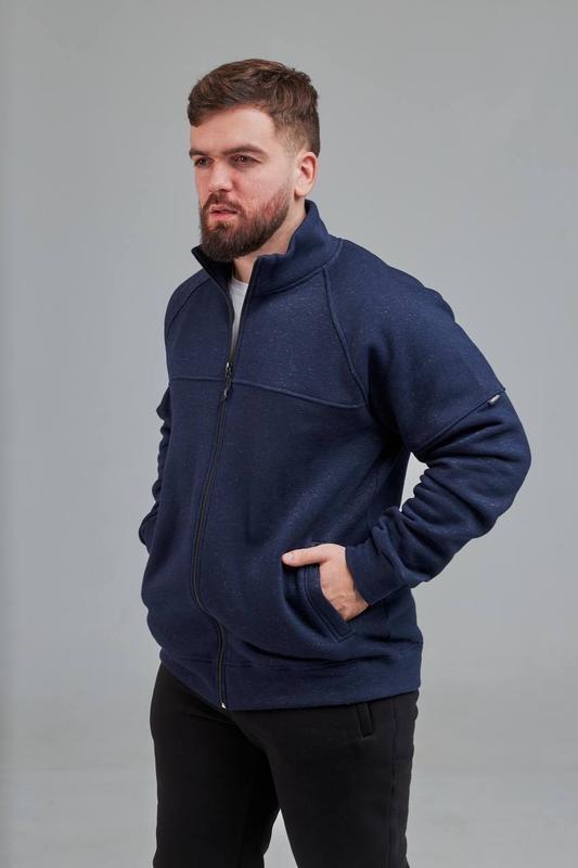 Тепла кофта на блискавці чоловічий бомбер якісний, фото 1