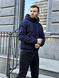 Тепла чоловіча кофта зіп худі на блискаці з тринитки на флісі та підкладкою тедді прямого крою дуже зручна, фото 2