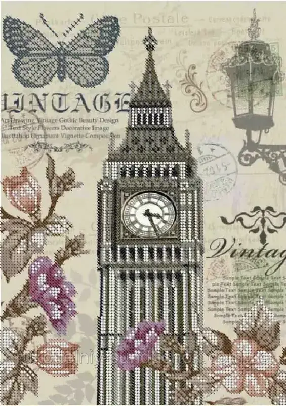 Схема для вишивання бісером ТМ Acorns Біг Бен А4-К-444, фото 1